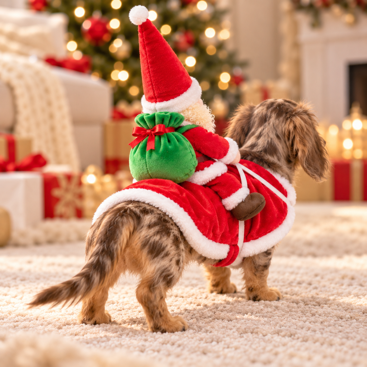 Santa Rider Pet Costume