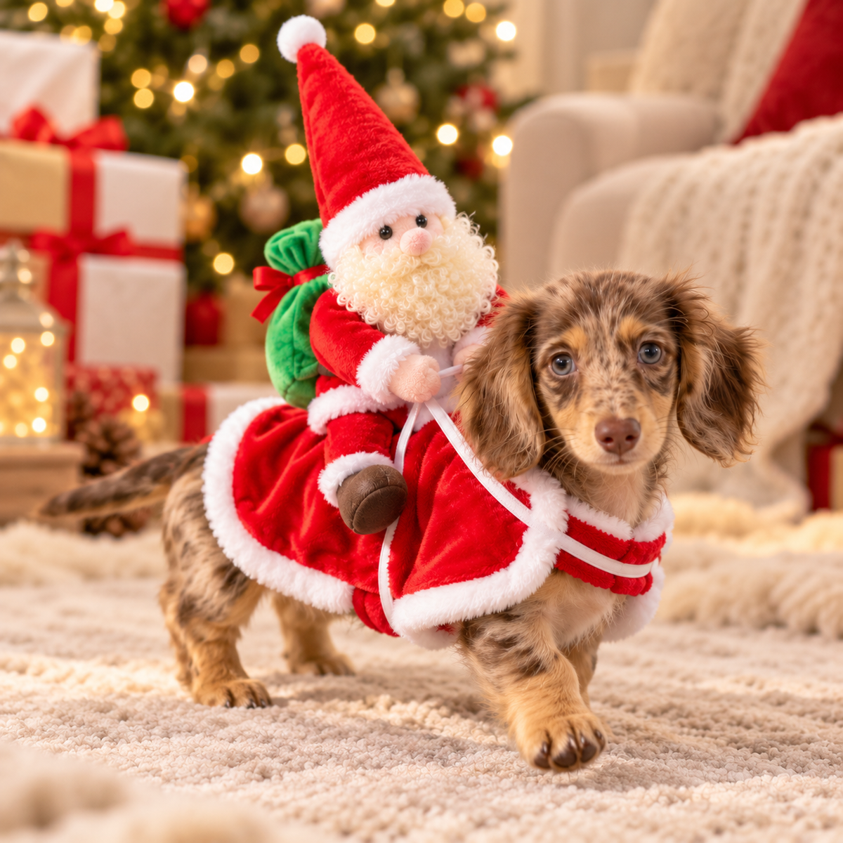 Santa Rider Pet Costume